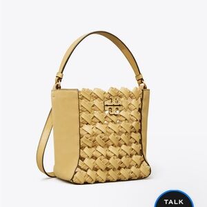 New Tory Burch McGraw Bucket Bag, never worn.  See details in pictures above.